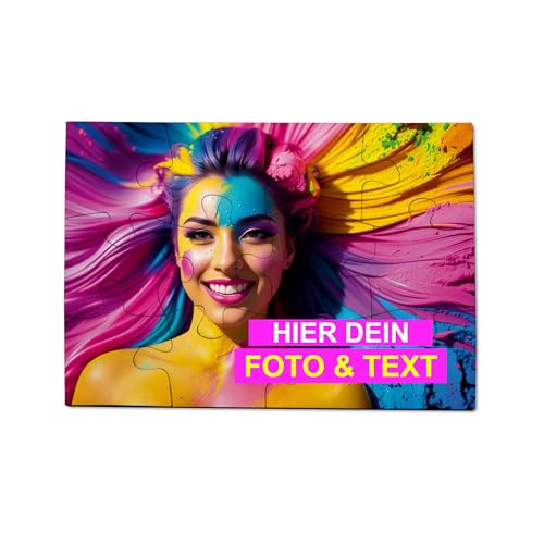 Kiwistar - Magnet-Puzzle 10x14cm - Magnet - selbst gestalten - Foto - Wunschtext - individuell Bedruckt - personalisiert - Geschenkidee - Kühlschrank - Puzzle mit Foto und Text von Kiwistar