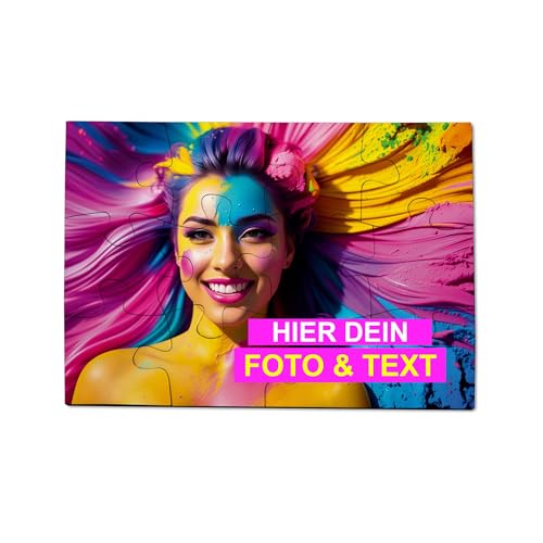 Kiwistar - Magnet-Puzzle 6x8cm - Magnet - selbst gestalten - Foto - Wunschtext - individuell Bedruckt - personalisiert - Geschenkidee - Kühlschrank - Puzzle mit Foto und Text von Kiwistar