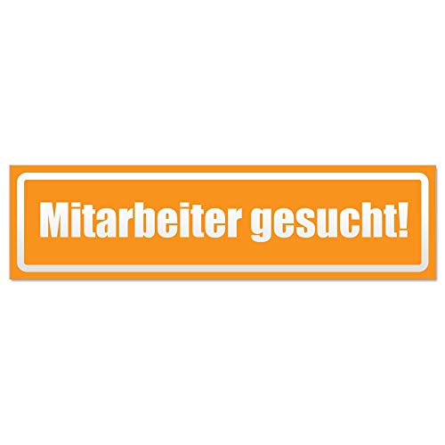 Kiwistar Mitarbeiter gesucht invertiert Magnetschild Schild magnetisch - 45cm Orange - Magnetfolie für Auto PKW Kfz von Kiwistar