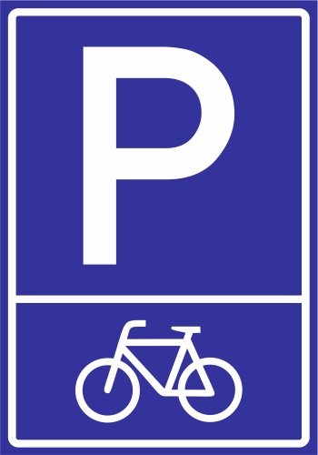 Kiwistar - Parkplatzschild - PVC - Fahrrad (Piktogramm) - 42 x 30cm von Kiwistar