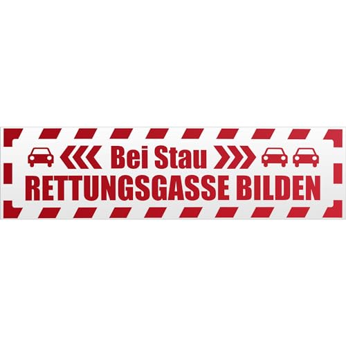 Kiwistar Rettungsgasse Stau gestreift Magnetschild Schild magnetisch - 60cm Rot - reflektierend - Magnetfolie für Auto PKW Kfz von Kiwistar