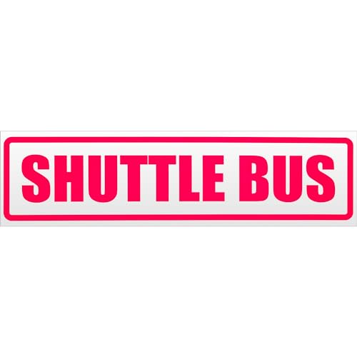 Kiwistar Shuttle Bus Magnetschild Schild magnetisch - 45cm Neonpink - Magnetfolie für Auto PKW Kfz von Kiwistar