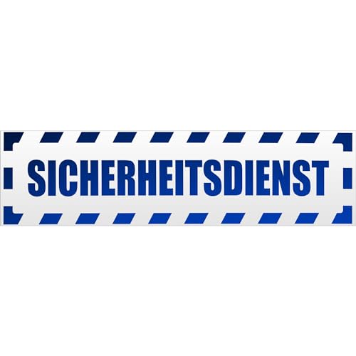 Kiwistar Sicherheitsdienst gestreift Magnetschild Schild magnetisch - 60cm Blau - reflektierend - Magnetfolie für Auto PKW Kfz von Kiwistar