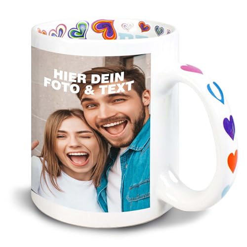 Kiwistar Tasse i love you - Foto und Text - individuell personalisiert mit Wunschtext bedruckt - Geschenk - Pärchen - Tassen selber personalisieren - Spruch - Geschenk - Motivtasse von Kiwistar