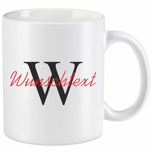 Kiwistar Tasse weiß - individuell personalisiert mit Name & Initialien bedruckt - selbst gestalten - Tassen selber personalisieren - Werbetasse - Geschenk - Motivtasse von Kiwistar