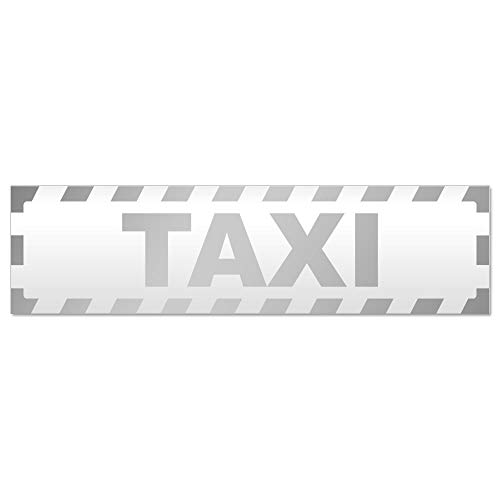 Kiwistar Taxi gestreift Magnetschild Schild magnetisch - 30cm Silber - Magnetfolie für Auto PKW Kfz von Kiwistar