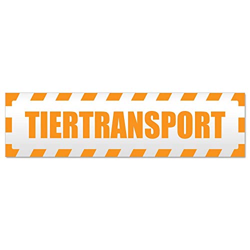 Kiwistar Tiertransport gestreift Magnetschild Schild magnetisch - 30cm Orange - Magnetfolie für Auto PKW Kfz von Kiwistar