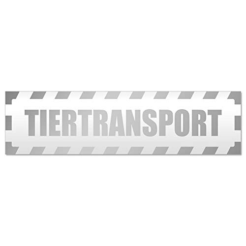 Kiwistar Tiertransport gestreift Magnetschild Schild magnetisch - 30cm Silber - Magnetfolie für Auto PKW Kfz von Kiwistar