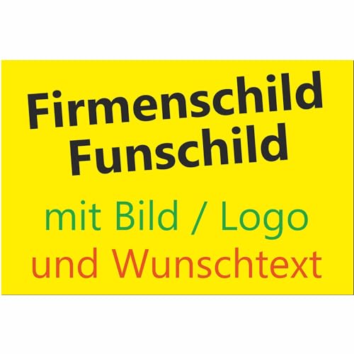Kiwistar UG - Schilder selbst gestalten - Schild personalisiert 3mm gelb - Firmenschild - DIN A3 quer - 420x297 mm bedruckt - personalisierte Geschenke - Dekoration Wohnung, Werkstatt, Büro von Kiwistar