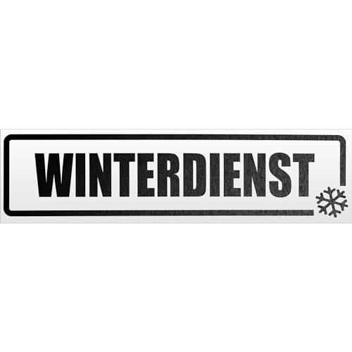 Kiwistar Winterdienst Schneeflocke Magnetschild Schild magnetisch - 60cm Schwarz - reflektierend - Magnetfolie für Auto PKW Kfz von Kiwistar