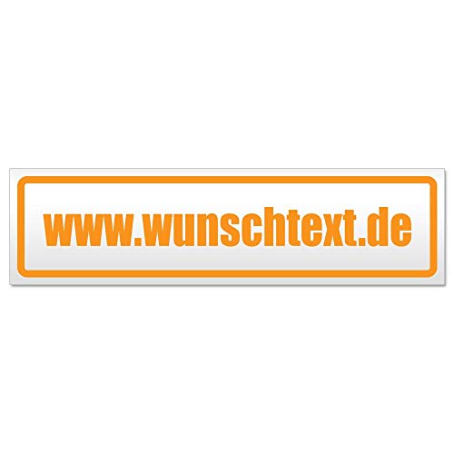 Kiwistar wunschtext Domain Magnetschild Schild magnetisch - 45cm Orange - Magnetfolie für Auto PKW Kfz von Kiwistar