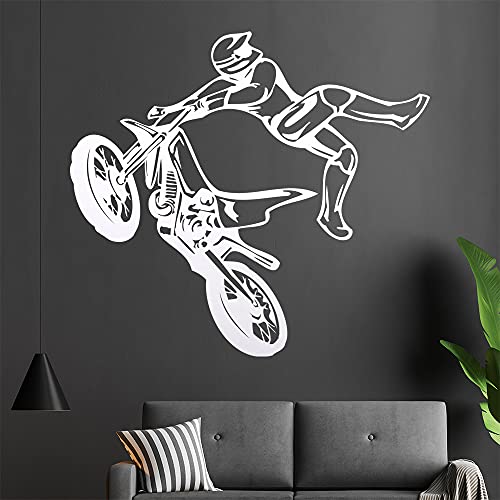 Motocross Jump Wandtattoo in 6 Größen - Wandaufkleber Wall Sticker - Dekoration, Küche, Wohnzimmer, Schlafzimmer, Badezimmer von Kiwistar