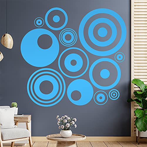 Retro Ringe Wandtattoo in 6 Größen - Wandaufkleber Wall Sticker - Dekoration, Küche, Wohnzimmer, Schlafzimmer, Badezimmer von Kiwistar