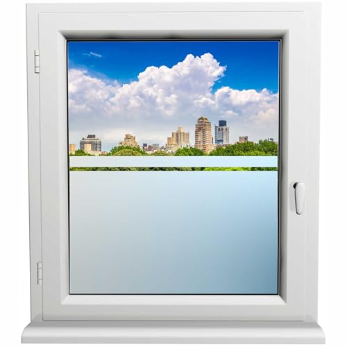 Kiwistar UG Glasdekorfolie - 100 cm lang - Fläche mit dünnem Streifen Fensterfolie Sichtschutzfolie Milchglas selbstklebend für Bad Dusche Badfenster Blickdicht Büro Terasse Klebefolie Kiwistar UG Glasdekorfolie - 100 cm lang - Fläche mit dünnem Streifen Fensterfolie Sichtschutzfolie Milchglas selbstklebend für Bad Dusche Badfenster Blickdicht Büro Terasse Klebefolie von Kiwistar