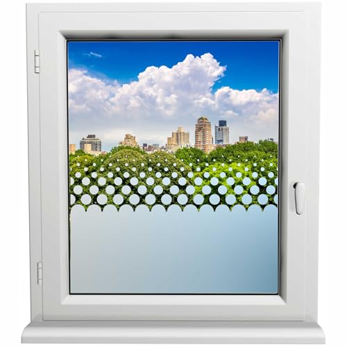 Kiwistar UG Glasdekorfolie - 100 cm lang - Viele Punkte nach Oben auslaufend Fensterfolie Sichtschutzfolie Milchglas selbstklebend für Bad Dusche Badfenster Blickdicht Büro Terasse Klebefolie Kiwistar UG Glasdekorfolie - 100 cm lang - Viele Punkte nach Oben auslaufend Fensterfolie Sichtschutzfolie Milchglas selbstklebend für Bad Dusche Badfenster Blickdicht Büro Terasse Klebefolie von Kiwistar