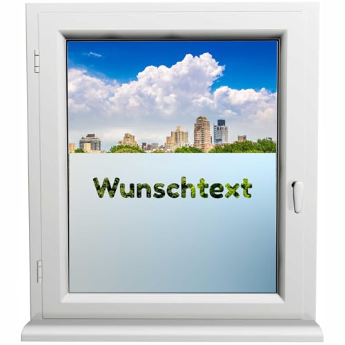 Kiwistar UG Sichtschutzfolie - 110 cm lang - Wunschtext Fensterfolie Sichtschutz Milchglas selbstklebend für Bad Dusche Badfenster Blickdicht Büro Terasse Klebefolie Kiwistar UG Sichtschutzfolie - 110 cm lang - Wunschtext Fensterfolie Sichtschutz Milchglas selbstklebend für Bad Dusche Badfenster Blickdicht Büro Terasse Klebefolie von Kiwistar