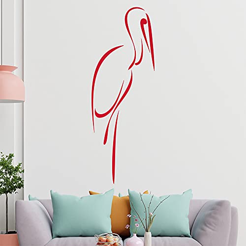 Storch Linien Wandtattoo in 6 Größen - Wandaufkleber Wall Sticker - Dekoration, Küche, Wohnzimmer, Schlafzimmer, Badezimmer von Kiwistar