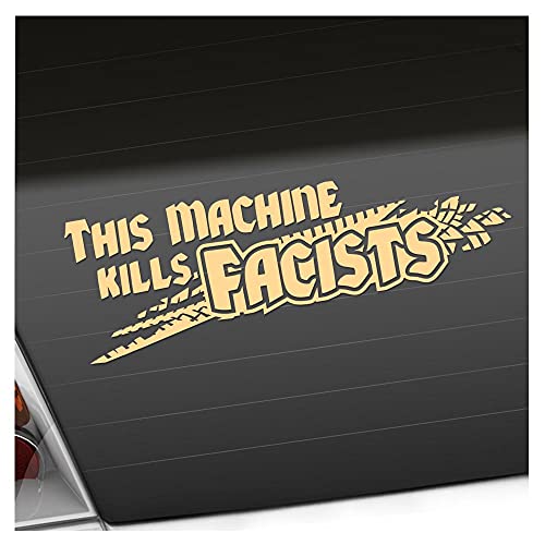 This Machine Kills Facists - Neon Matt - Aufkleber für Auto Kfz Fahrrad, LKW, Truck Mofa von Kiwistar