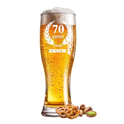 Weizenglas graviert 70. Geburtstag 0,5l mit Wunschtext Name Jahr oder Spruch - Individuelles Bierglas für besondere Anlässe wie Geburtstag, Jubiläum, Vatertag oder Feier - Gravur frei wählbar Weizenglas graviert 70. Geburtstag 0,5l mit Wunschtext Name Jahr oder Spruch - Individuelles Bierglas für besondere Anlässe wie Geburtstag, Jubiläum, Vatertag oder Feier - Gravur frei wählbar von Kiwistar