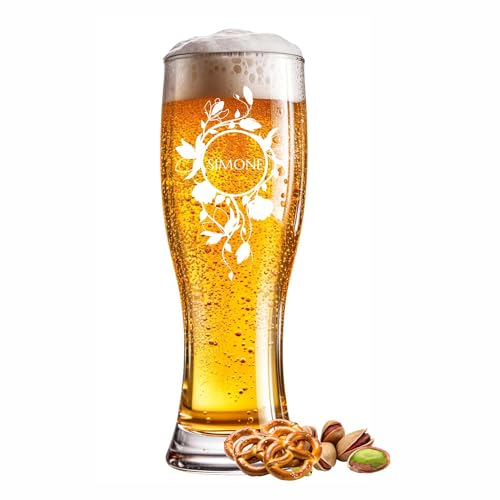 Weizenglas graviert Kranz 0,5l mit Wunschtext Name Jahr oder Spruch - Individuelles Bierglas für besondere Anlässe wie Geburtstag, Jubiläum, Vatertag oder Feier - Gravur frei wählbar Weizenglas graviert Kranz 0,5l mit Wunschtext Name Jahr oder Spruch - Individuelles Bierglas für besondere Anlässe wie Geburtstag, Jubiläum, Vatertag oder Feier - Gravur frei wählbar von Kiwistar