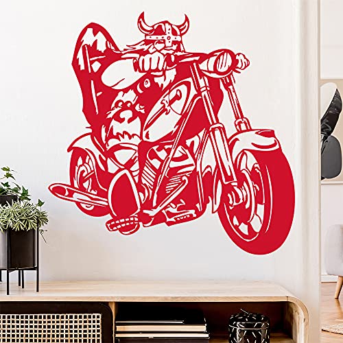 Wikinger Biker Wandtattoo in 6 Größen - Wandaufkleber Wall Sticker - Dekoration, Küche, Wohnzimmer, Schlafzimmer, Badezimmer von Kiwistar
