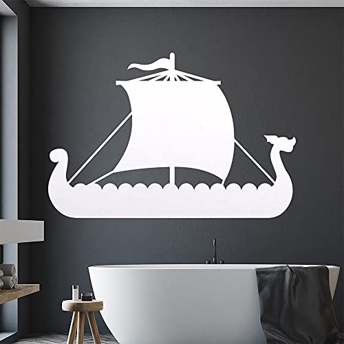 Wikinger Schiff Drachenboot Wandtattoo Wandaufkleber Wall Sticker - Dekoration, Küche, Wohnzimmer, Schlafzimmer, Badezimmer von Kiwistar