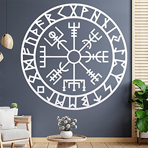 Wikingerkompass Runen Wandtattoo Wandaufkleber Wall Sticker von Kiwistar