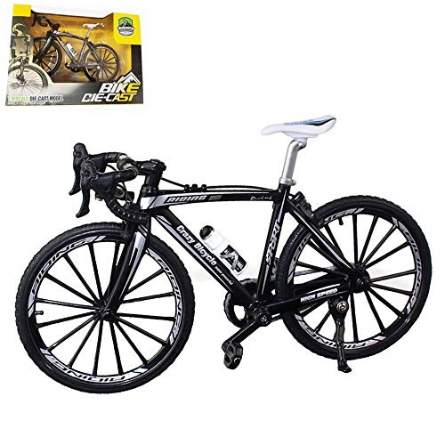 Kiwochy Fahrrad Modell Deko Miniatur 1:8 (7,87 * 5,12 Zoll) Collection Druckguss Spielzeug Mini Bend Rennrad Mountainbike von Kiwochy