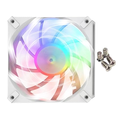 Kixolazr Computerventilatoren - Kühlkoffer -Lüfter, RGB Silent Slim CPU Kühlerkühler für Home Workplace Game PC Build, Luftstromoptimierungstools Kixolazr Computerventilatoren - Kühlkoffer -Lüfter, RGB Silent Slim CPU Kühlerkühler für Home Workplace Game PC Build, Luftstromoptimierungstools von Kixolazr