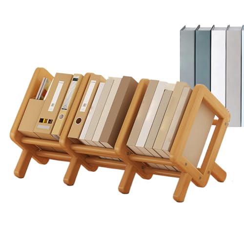 Kixolazr Desktop -Bücherregal, Buchhalter - Erweiterbarer Schreibtisch Organizer Bookshelf | Multifunktionaler raumsparender Lese -Nook -Organisation für Studententabelle für Heimbibliothek von Kixolazr