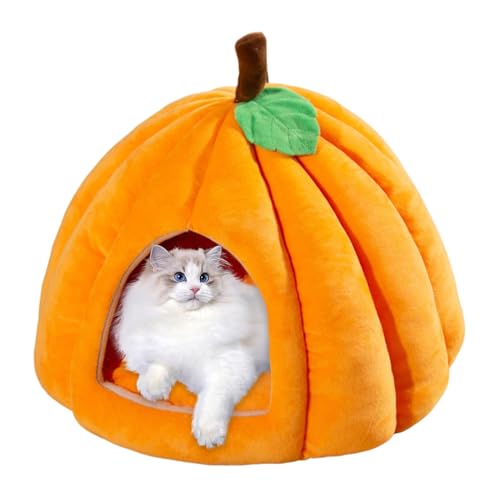 Kixolazr Halloween-Katzenhaus für den Innenbereich, Katzennisthaus | Kürbisförmige Hausbetten für Haustierkätzchen - Heimtierbedarf, bequemes Haustierhöhlenbett für Zuhause, Tierhandlung von Kixolazr