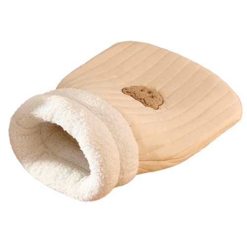 Kixolazr Haustier-Matte, Wärmekissen, waschbar, gemütlich, Katzenbetten, niedlicher Katzenschlafsack, einfacher Zugang für Katzen und kleine Hunde von Kixolazr