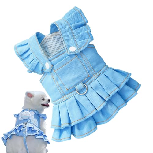 Kixolazr Hundekleid - Dekorative Hunde Bekleidung Auch Für Kätzchen | Stilvolles Cowboy Overalldress Für Kätzchen Und Welpen Kixolazr Hundekleid - Dekorative Hunde Bekleidung Auch Für Kätzchen | Stilvolles Cowboy Overalldress Für Kätzchen Und Welpen von Kixolazr
