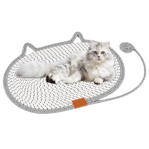 Kixolazr Kratzmatte für Katzen aus Teppich | Baumwollseil Kratzpad mit Spielzeug - Haustierbett - Wohnzimmer Haus Indoor Reise von Kixolazr
