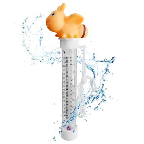 Kixolazr Poolthermometer | Karikatur Schwimmende Badezubehör Temperaturmesser | Wasserdicht Präzise Für Badewanne Teich Pool Spa Schwimmbecken von Kixolazr