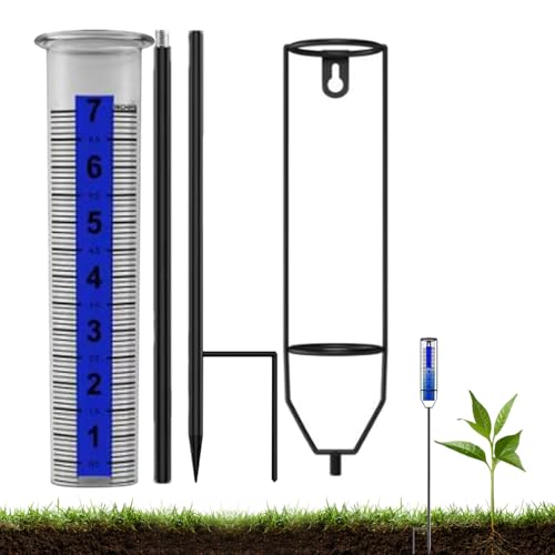Kixolazr Präzise Regensammler Für Draußen,Regenmesser Mit Erdspieß | Regenmessgerät Für Garten Terrasse Rasen Pflanzenbeet von Kixolazr