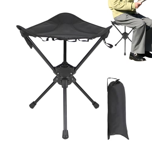 Kixolazr Rucksack Stuhl | Drehbarer Kompakter Klappstuhl,Outdoor Hocker Camping Angeln Reisen Garten Jagd Aktivitäten von Kixolazr