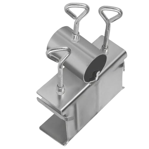 Kixolazr Schirmhalter für Deckgeländer | Tragbare Deckschirmklemme | Verstellbare Basisstangenhalterung Aufsteckbarer Clip für Rasen Camping Outdoor Grill Angeln Terrasse Balkon Pool von Kixolazr