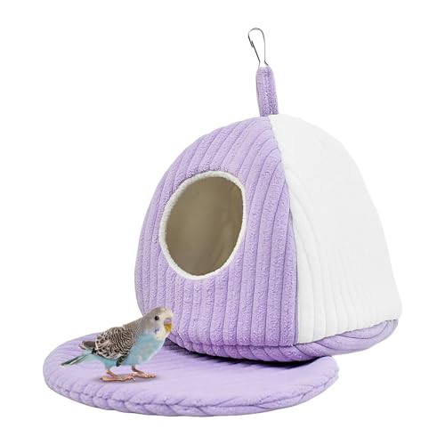 Kixolazr Vogelbett für Käfig, Winter-Hängematte, Sittichkäfig-Zubehör, gemütliches Vogelbett, Nest für drinnen und draußen, für kleine und mittelgroße , Finken, Ara, Ara, afrikanischer grauer von Kixolazr