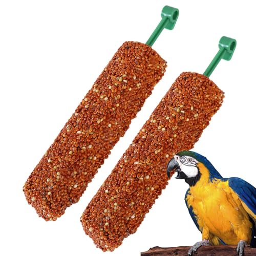 Kixolazr Vogelleckerlis | Zwei Stück Vogelleckerstangen,Trainingssnacks Futterbelohnung Futtersuche für Sittiche Conure etc Gesunde Ernährung Kixolazr Vogelleckerlis | Zwei Stück Vogelleckerstangen,Trainingssnacks Futterbelohnung Futtersuche für Sittiche Conure etc Gesunde Ernährung von Kixolazr
