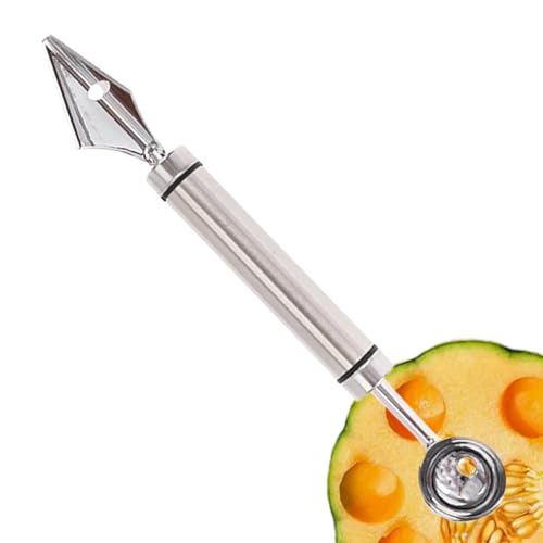 Kixolazr Wassermelonen Ausstecher | Edelstahl Doppelköpfige Schnitzmesser Wassermelone Honigmelone Ausstecher,Cantaloupe-Melone Eiscreme Sorbet Dessert Kugellöffel,Tomaten Kixolazr Wassermelonen Ausstecher | Edelstahl Doppelköpfige Schnitzmesser Wassermelone Honigmelone Ausstecher,Cantaloupe-Melone Eiscreme Sorbet Dessert Kugellöffel,Tomaten von Kixolazr