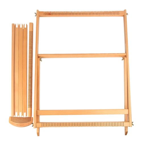 Webstuhl-Set, Webrahmen-Webstuhl, Handwebstuhl aus Holz, Webset mit extra großem Webrahmen, Kreativ-Strickmaschine für Anfänger und Experten Webstuhl-Set, Webrahmen-Webstuhl, Handwebstuhl aus Holz, Webset mit extra großem Webrahmen, Kreativ-Strickmaschine für Anfänger und Experten von Kixolazr