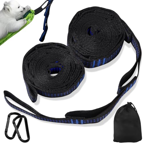 2er Pack Hängematte Befestigung,3 m x 2,5 cm Hängematten Aufhängung mit 10 Schlaufen,Hängematten Befestigung mit 2 Hakenkarabinern+Aufbewahrungstasche,Schaukel Befestigung für Camping max 300 kg(Blau) von Kixolo