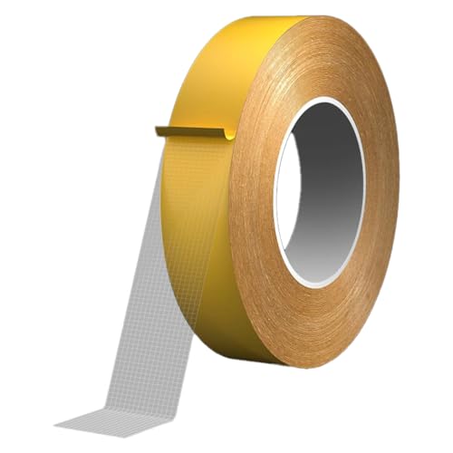 Kiyanest doppelseitiges Stoffband 10mm x 20M Saumband für Vorhänge Kleidung Hosen ohne Nähen Starkes doppelseitiges Teppichklebeband Heavy Duty Teppichband für Teppich Teppichboden Fliesen Laminat von Kiyanest