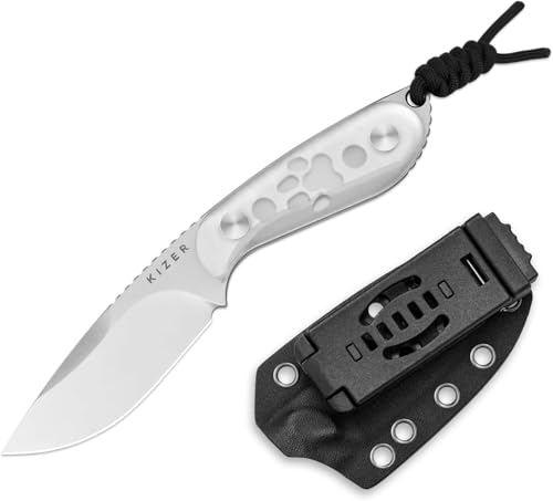 Kizer BUDDY Outdoor Messer, 3" AEB-L Stahl Campingmesser mit Weißem Acryl-Griff, Kompakte EDC Feste Klinge Messer mit Scheide für Wandern & Camping 1081A4 Kizer BUDDY Outdoor Messer, 3" AEB-L Stahl Campingmesser mit Weißem Acryl-Griff, Kompakte EDC Feste Klinge Messer mit Scheide für Wandern & Camping 1081A4 von Kizer