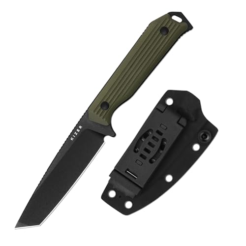 Kizer Begleiter Fix Feststehende Klinge Messer, 3,74" AEB-L Tanto Klinge Jagdmesser mit G10 Griff für Männer & Frauen, Campingmesser für Outdoor-Jagd Wandern Survival 1045MT2 von Kizer