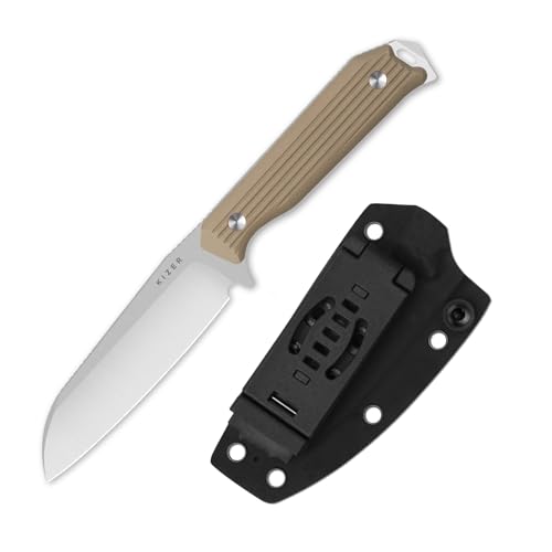 Kizer Begleiter Fix Feststehendes Messer, 3,75" AEB-L Sheepsfoot Klinge Jagdmesser mit G10 Griff, Survival Camping Outdoor Messer für Männer & Frauen 1045MS2 Kizer Begleiter Fix Feststehendes Messer, 3,75" AEB-L Sheepsfoot Klinge Jagdmesser mit G10 Griff, Survival Camping Outdoor Messer für Männer & Frauen 1045MS2 von Kizer
