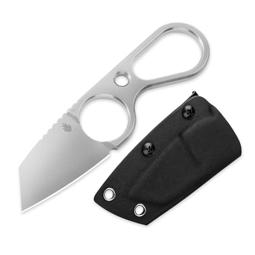 Kizer Bowtie Kleine Feste Klinge Messer mit Scheide, Mini D2 Stahl EDC Jagdmesser, 5,83 Zoll Stonewashed Hals Messer für Männer Frauen, Silber Survival Campingmesser, 1061A1 Kizer Bowtie Kleine Feste Klinge Messer mit Scheide, Mini D2 Stahl EDC Jagdmesser, 5,83 Zoll Stonewashed Hals Messer für Männer Frauen, Silber Survival Campingmesser, 1061A1 von Kizer
