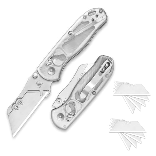Kizer Drop Bear (Doppelschraubenversion) Klappmesser, Klappmesser mit Kupplungssperre EDC-Taschenmesser mit 10 Rasierklingen, Taschenmesser mit Taschenclip für Männer und Frauen V3619JA5 von Kizer