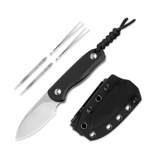 Kizer Drop Bear Fix Campingmesser, 2.57" D2 Satin Fixed Klinge, EDC Messer mit G10 Griff & Versteckten Werkzeugen, Outdoor Full Tang Jagd Überlebensmesser mit Verstellbarer Kydexscheide, 1094M2 Kizer Drop Bear Fix Campingmesser, 2.57" D2 Satin Fixed Klinge, EDC Messer mit G10 Griff & Versteckten Werkzeugen, Outdoor Full Tang Jagd Überlebensmesser mit Verstellbarer Kydexscheide, 1094M2 von Kizer